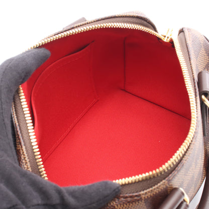スピーディ バンドリエール20 ダミエエベヌ ハンドバッグ PVC レザー ブラウン 2WAY ルイヴィトン バッグ LOUIS VUITTON