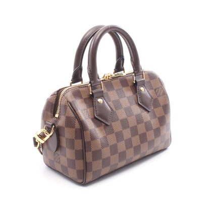 スピーディ バンドリエール20 ダミエエベヌ ハンドバッグ PVC レザー ブラウン 2WAY ルイヴィトン バッグ LOUIS VUITTON