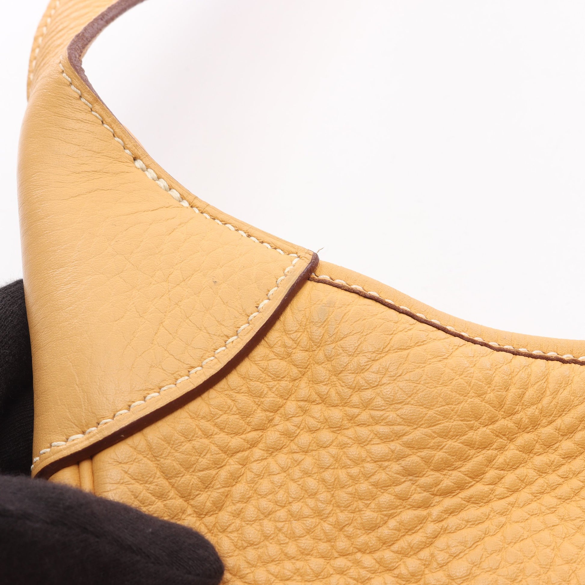 トリム35 ジョーヌ ワンショルダーバッグ トリヨンクレマンス イエロー ゴールド金具 □K刻印 エルメス バッグ HERMES