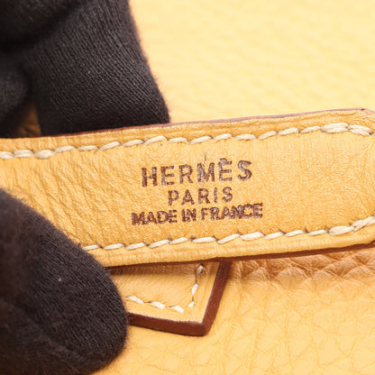 トリム35 ジョーヌ ワンショルダーバッグ トリヨンクレマンス イエロー ゴールド金具 □K刻印 エルメス バッグ HERMES