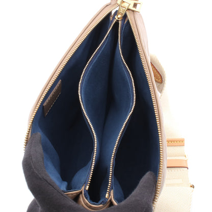 クッサンPM モノグラム トープ チェーンショルダーバッグ レザー グレーベージュ 2WAY ルイヴィトン バッグ LOUIS VUITTON