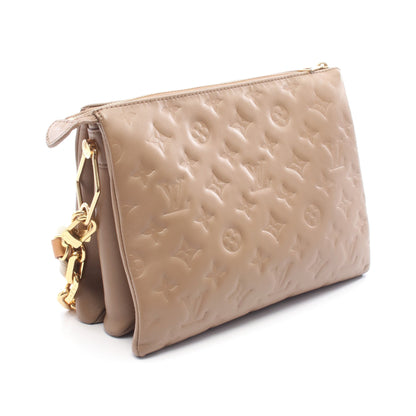 クッサンPM モノグラム トープ チェーンショルダーバッグ レザー グレーベージュ 2WAY ルイヴィトン バッグ LOUIS VUITTON