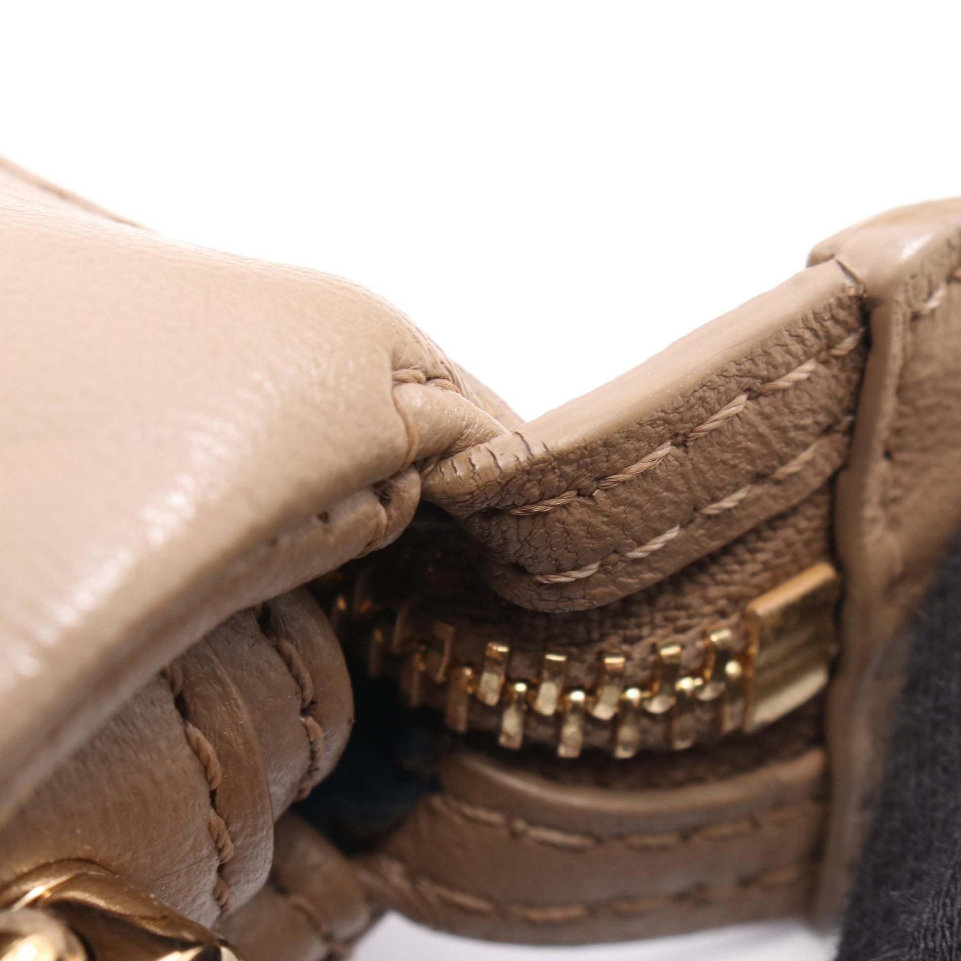 クッサンPM モノグラム トープ チェーンショルダーバッグ レザー グレーベージュ 2WAY ルイヴィトン バッグ LOUIS VUITTON