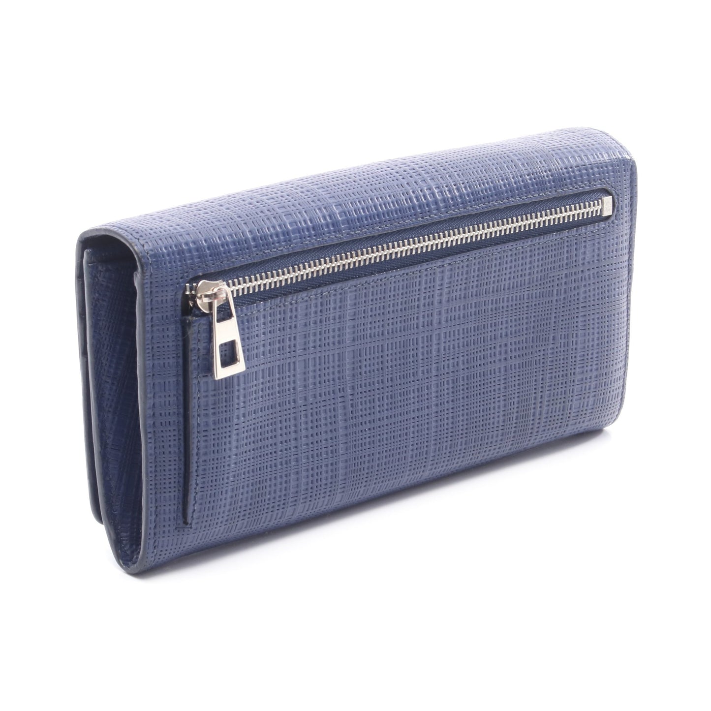 LINEN リネン 二つ折り長財布 レザー ネイビー ロエベ 財布・小物 LOEWE