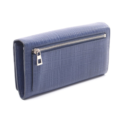 LINEN リネン 二つ折り長財布 レザー ネイビー ロエベ 財布・小物 LOEWE