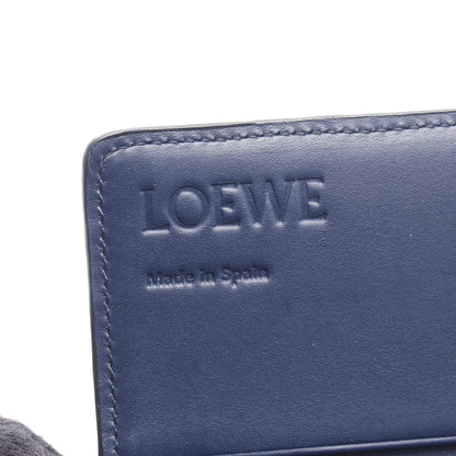 LINEN リネン 二つ折り長財布 レザー ネイビー ロエベ 財布・小物 LOEWE