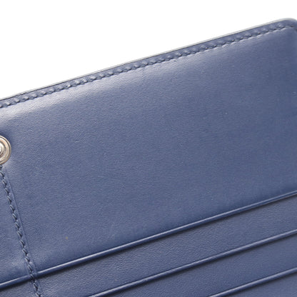LINEN リネン 二つ折り長財布 レザー ネイビー ロエベ 財布・小物 LOEWE
