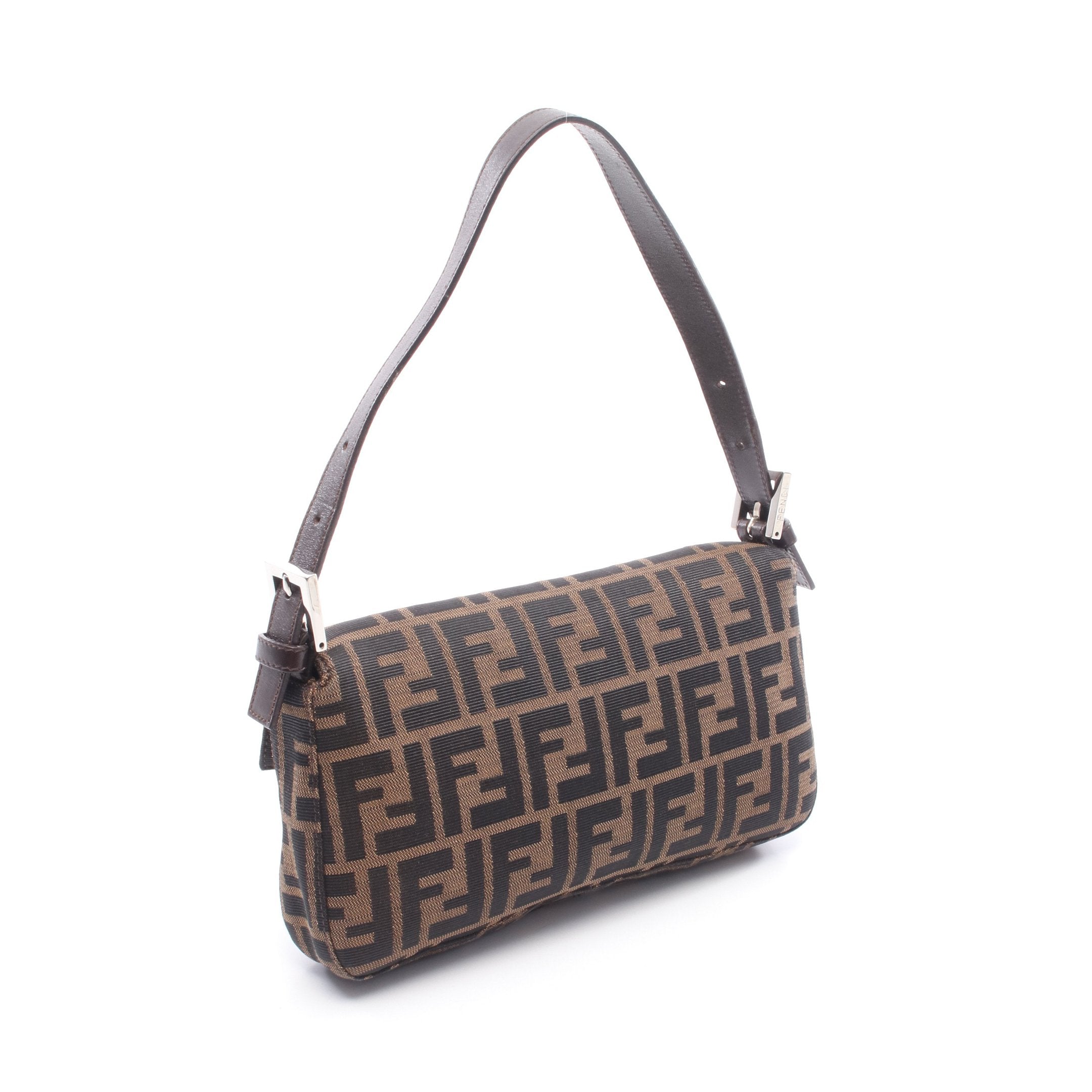 マンマバケット ズッカ ハンドバッグ キャンバス レザー ブラウン