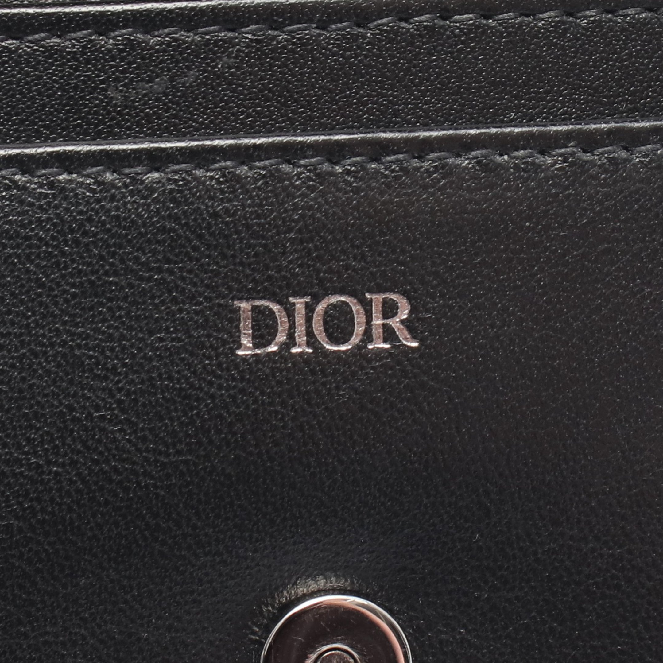 オブリーク カードケース キャンバス レザー ネイビー ベージュ