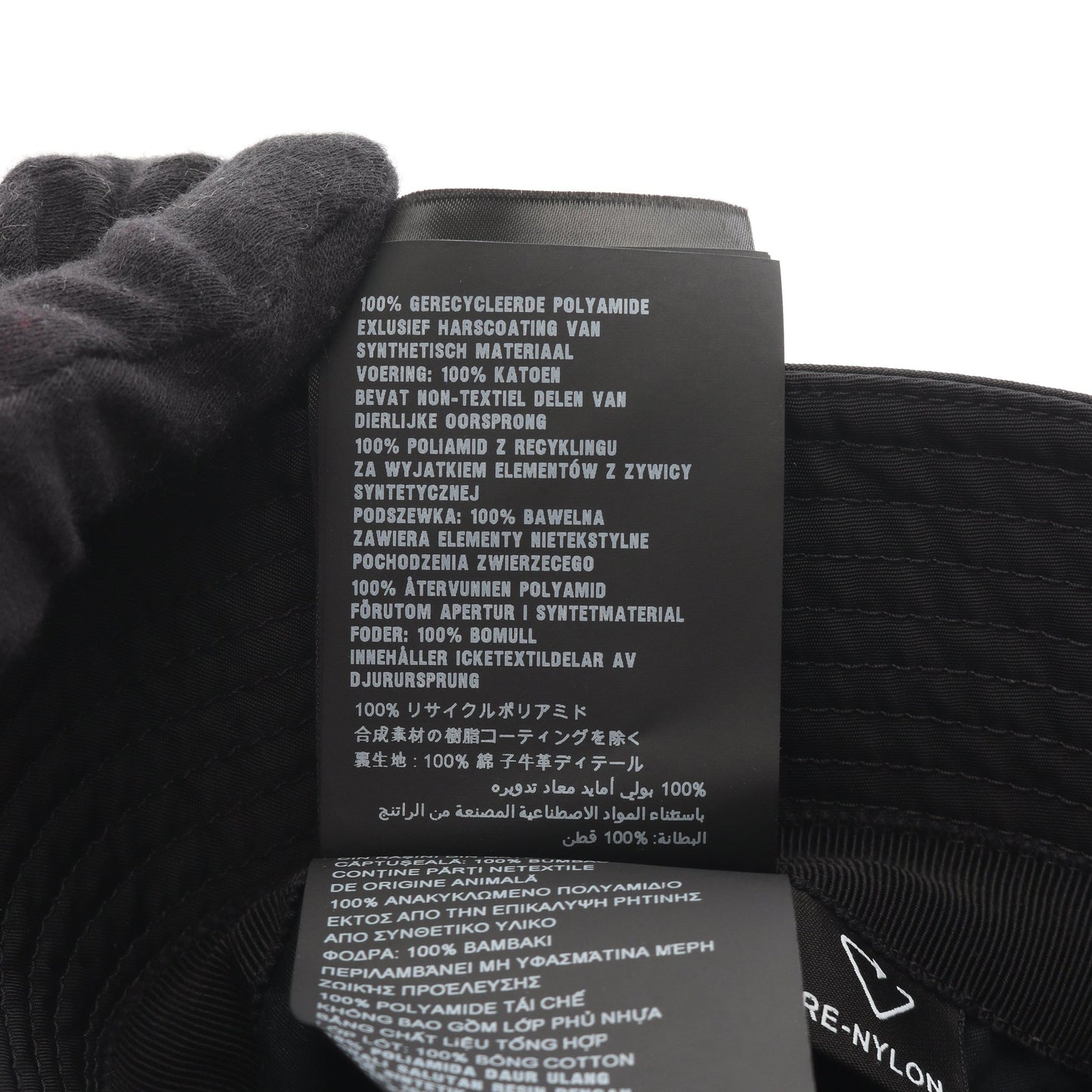 Re-Nylon トライアングルロゴ バケットハット 帽子 ナイロン ブラック プラダ 財布・小物 PRADA