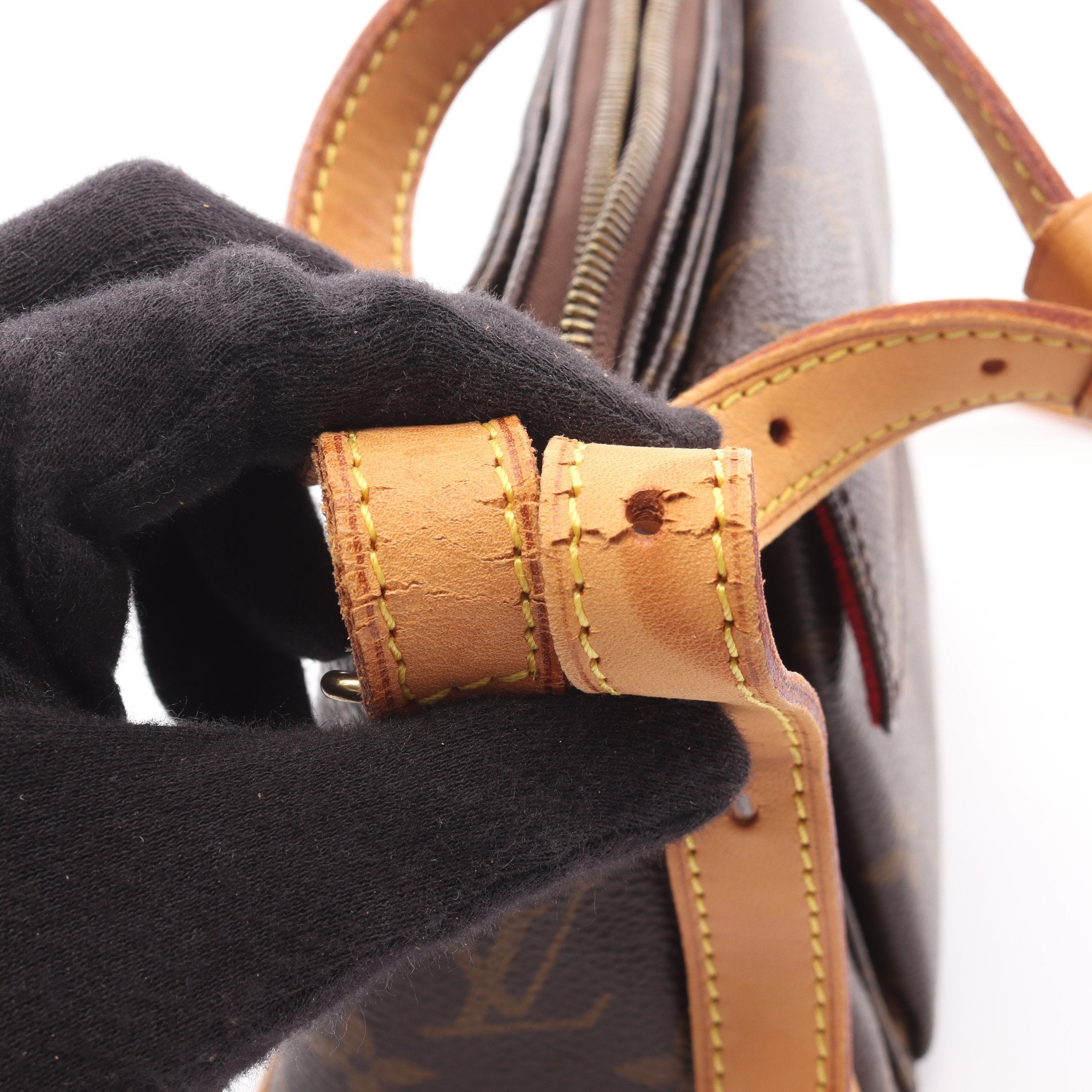 ヴィバシテPM モノグラム ショルダーバッグ PVC レザー ブラウン ルイ