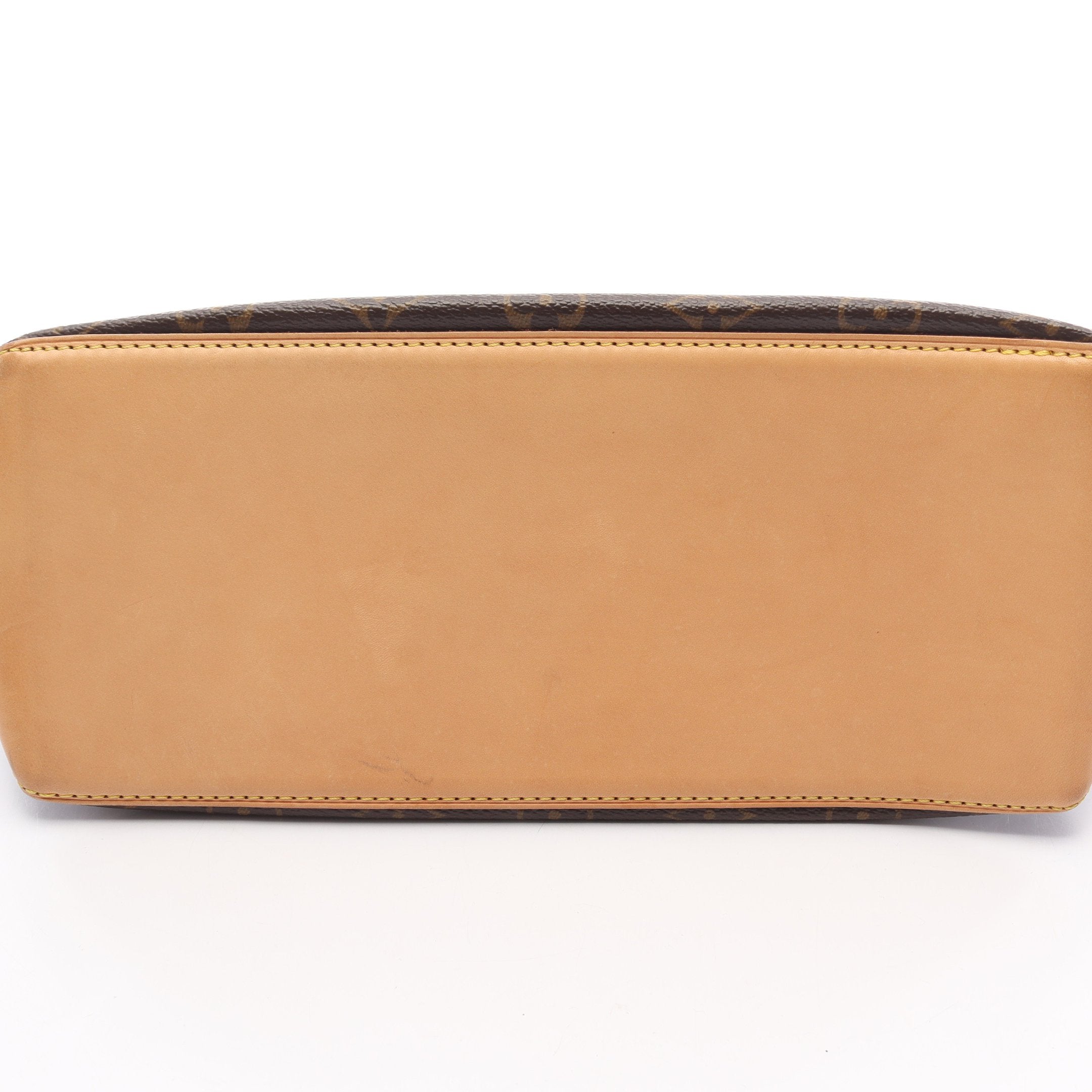 カバピアノ モノグラム ショルダーバッグ PVC レザー ブラウン ルイ