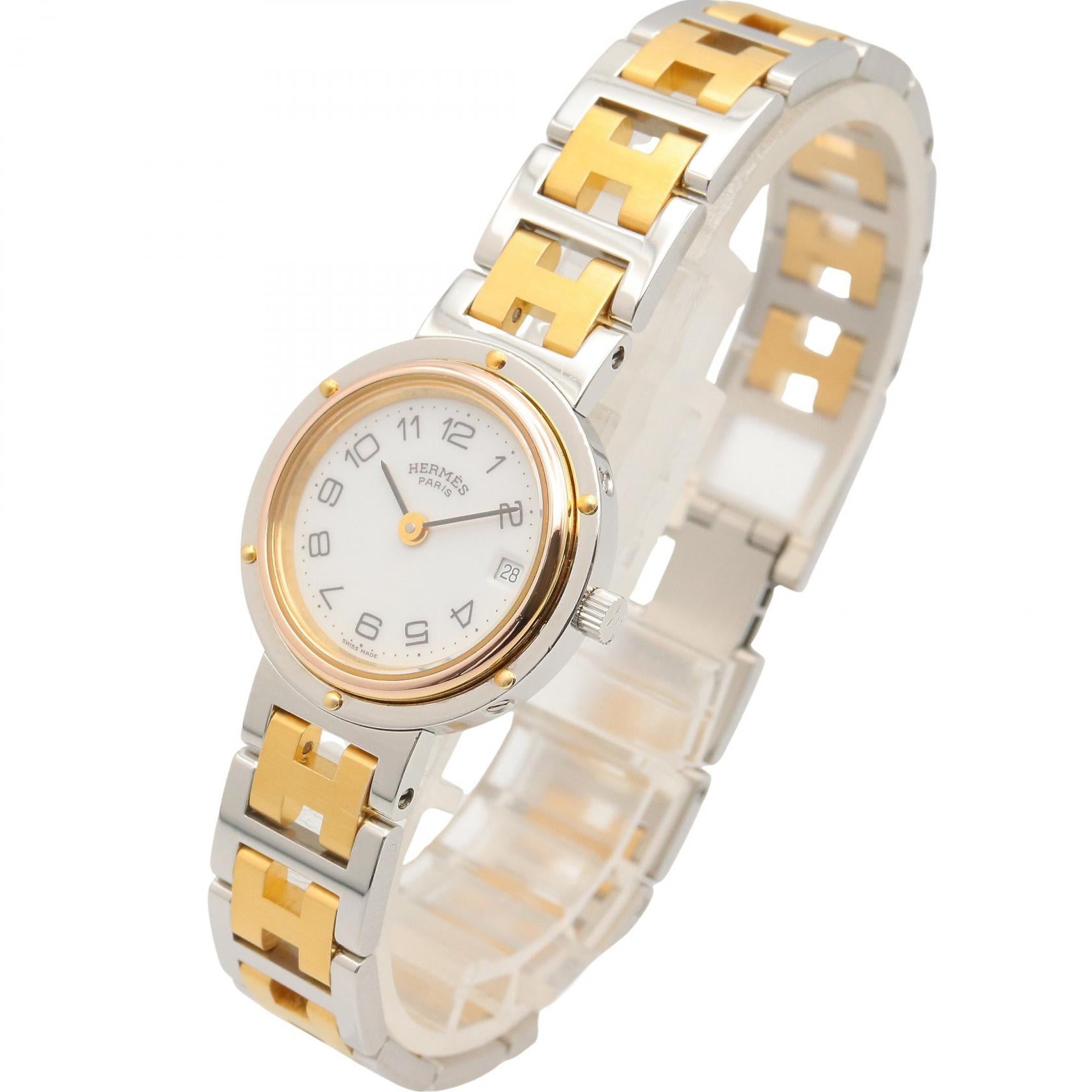 クリッパー レディース 腕時計 クオーツ GP SS ホワイト エルメス – RECLO