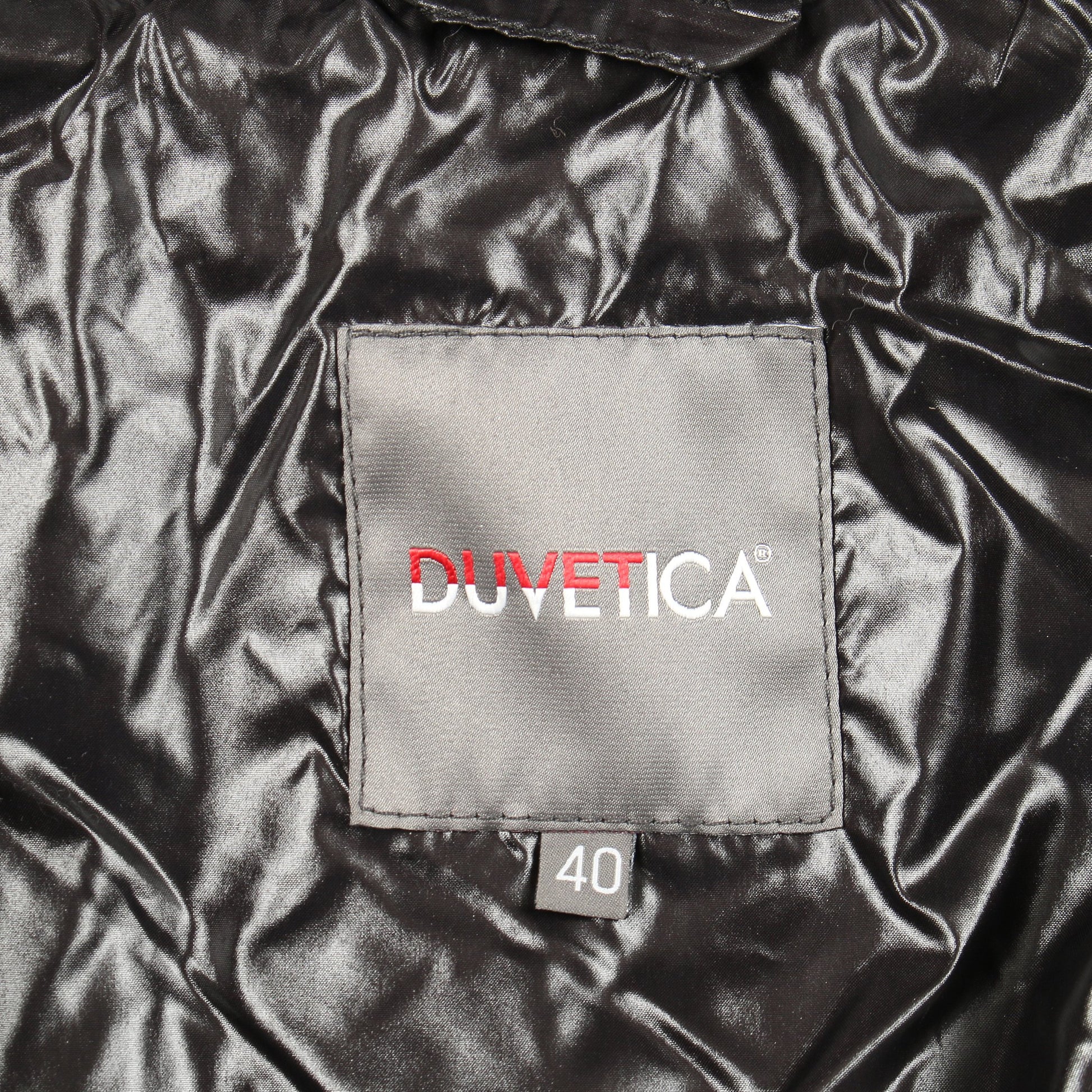 EFIRA ダウンコート ナイロン ブラック ダブルブレスト フード付き デュベティカ アウター DUVETICA