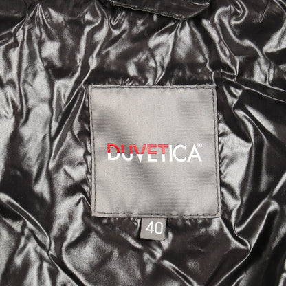 EFIRA ダウンコート ナイロン ブラック ダブルブレスト フード付き デュベティカ アウター DUVETICA