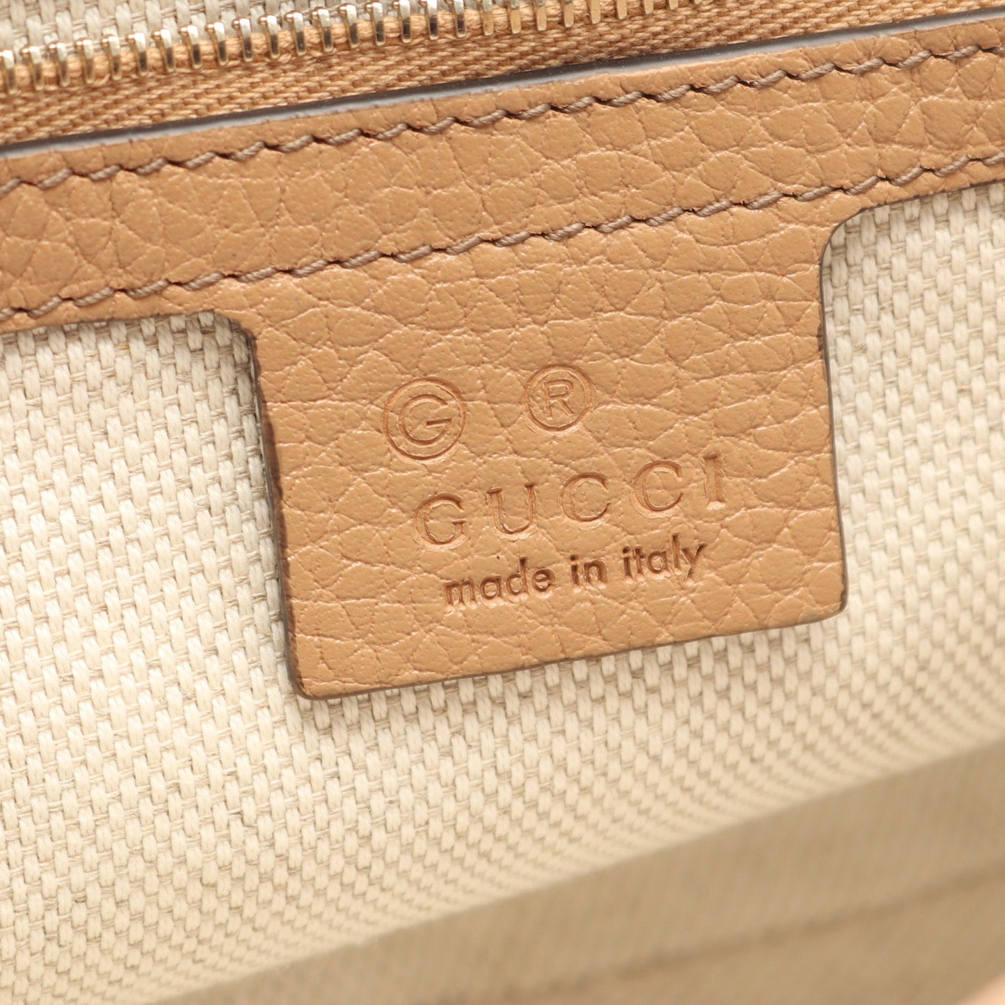 ソーホー インターロッキングG チェーンショルダーバッグ レザー ライトブラウン グッチ バッグ GUCCI