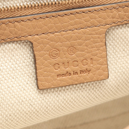 ソーホー インターロッキングG チェーンショルダーバッグ レザー ライトブラウン グッチ バッグ GUCCI