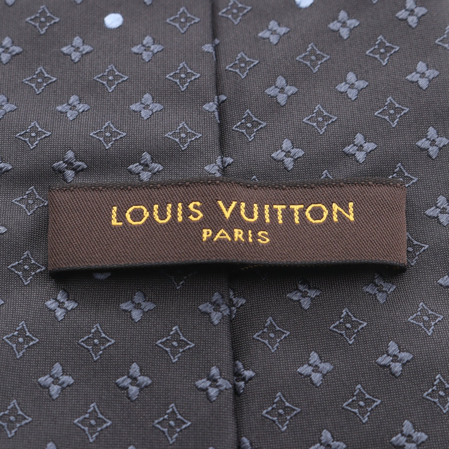 モノグラム ネクタイ 総柄 シルク ダークグレー ネイビー ルイヴィトン 財布・小物 LOUIS VUITTON