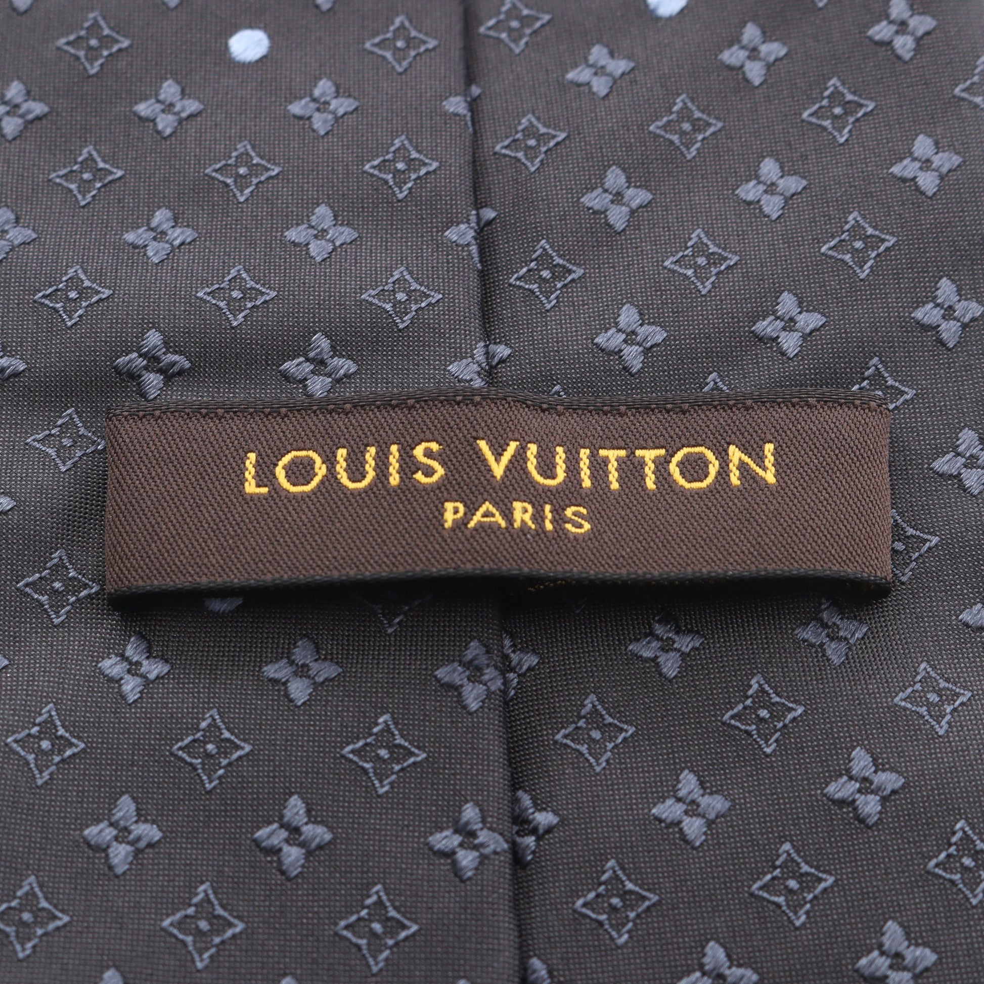モノグラム ネクタイ 総柄 シルク ダークグレー ネイビー ルイヴィトン 財布・小物 LOUIS VUITTON