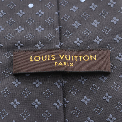 モノグラム ネクタイ 総柄 シルク ダークグレー ネイビー ルイヴィトン 財布・小物 LOUIS VUITTON