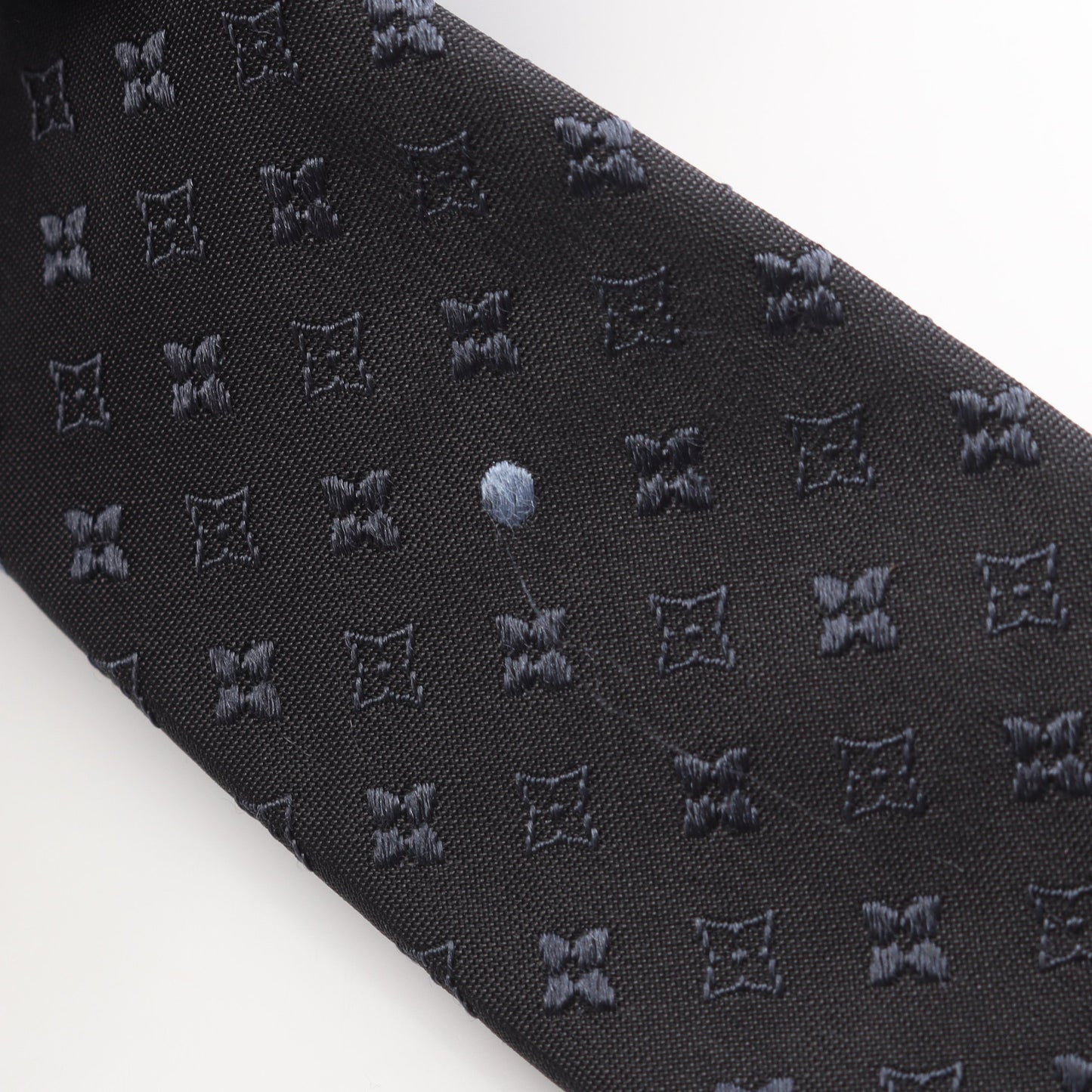モノグラム ネクタイ 総柄 シルク ダークグレー ネイビー ルイヴィトン 財布・小物 LOUIS VUITTON