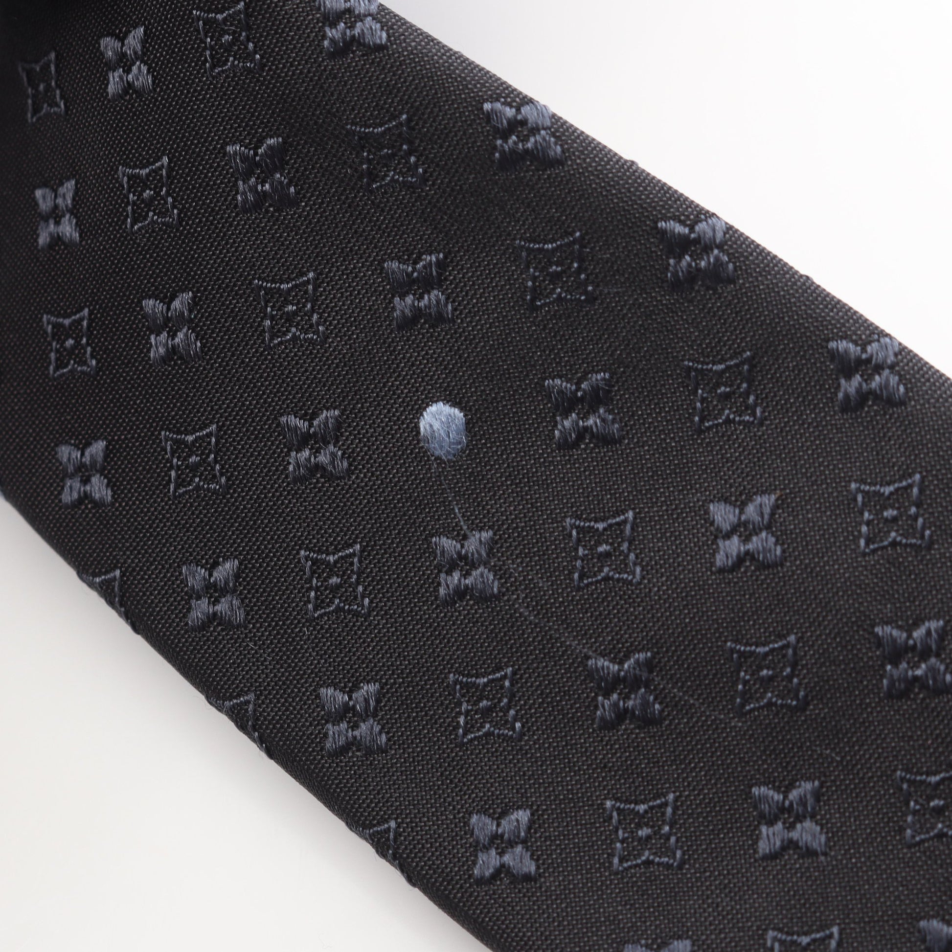 モノグラム ネクタイ 総柄 シルク ダークグレー ネイビー ルイヴィトン 財布・小物 LOUIS VUITTON