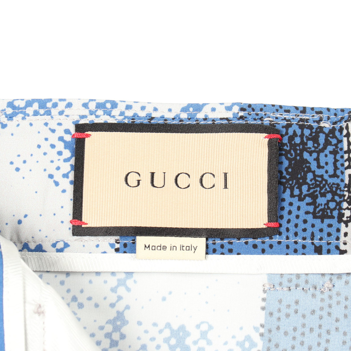 パンツ 総柄 レーヨン ブルー グレー グッチ ボトムス GUCCI