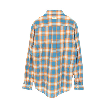 Freyja Hartas Animal Embroidery Check Shirt シャツ チェック柄 コットン ブルー マルチカラー グッチ トップス GUCCI
