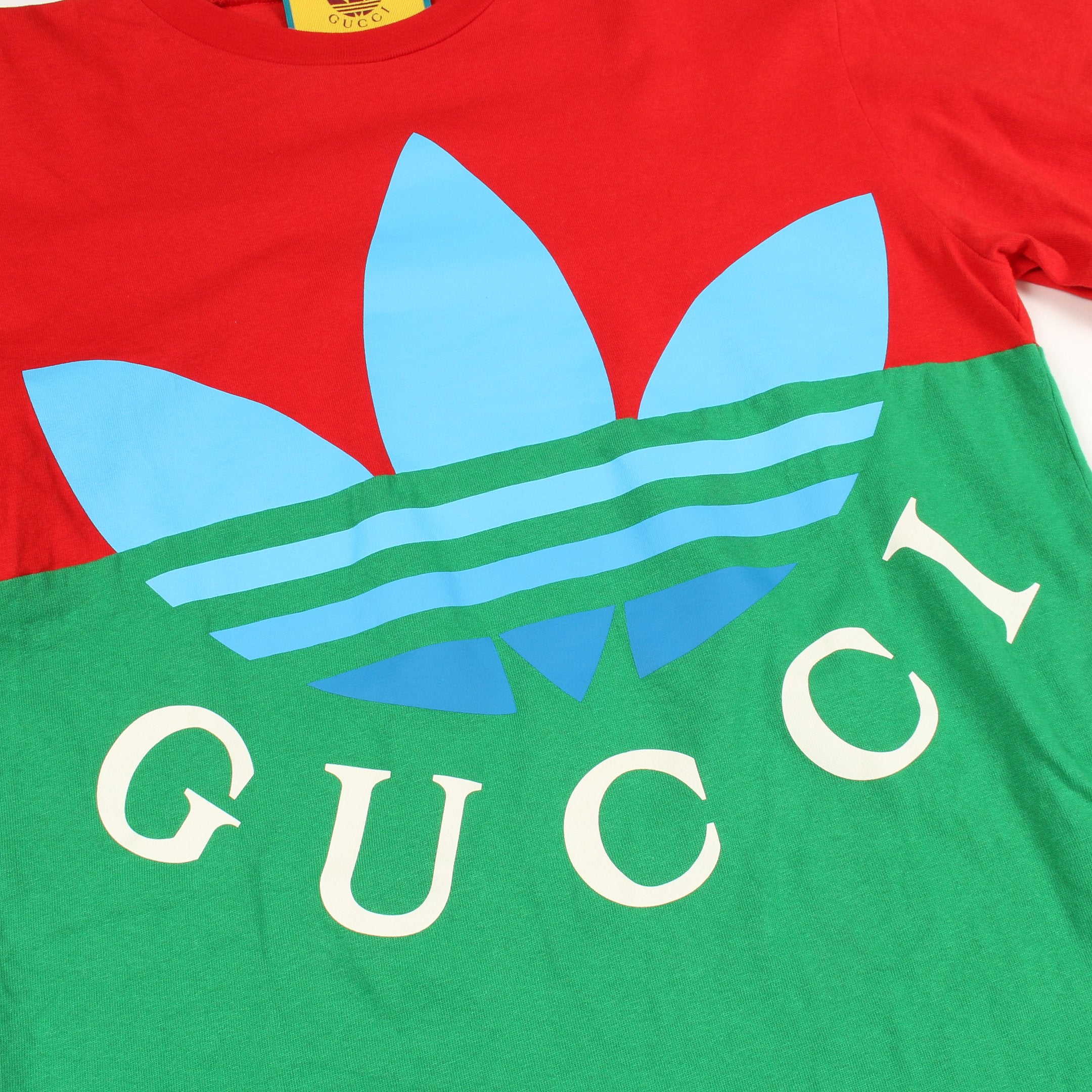 GUCCI × adidas 長袖Tシャツ コットン レッド マルチカラー グッチ – RECLO