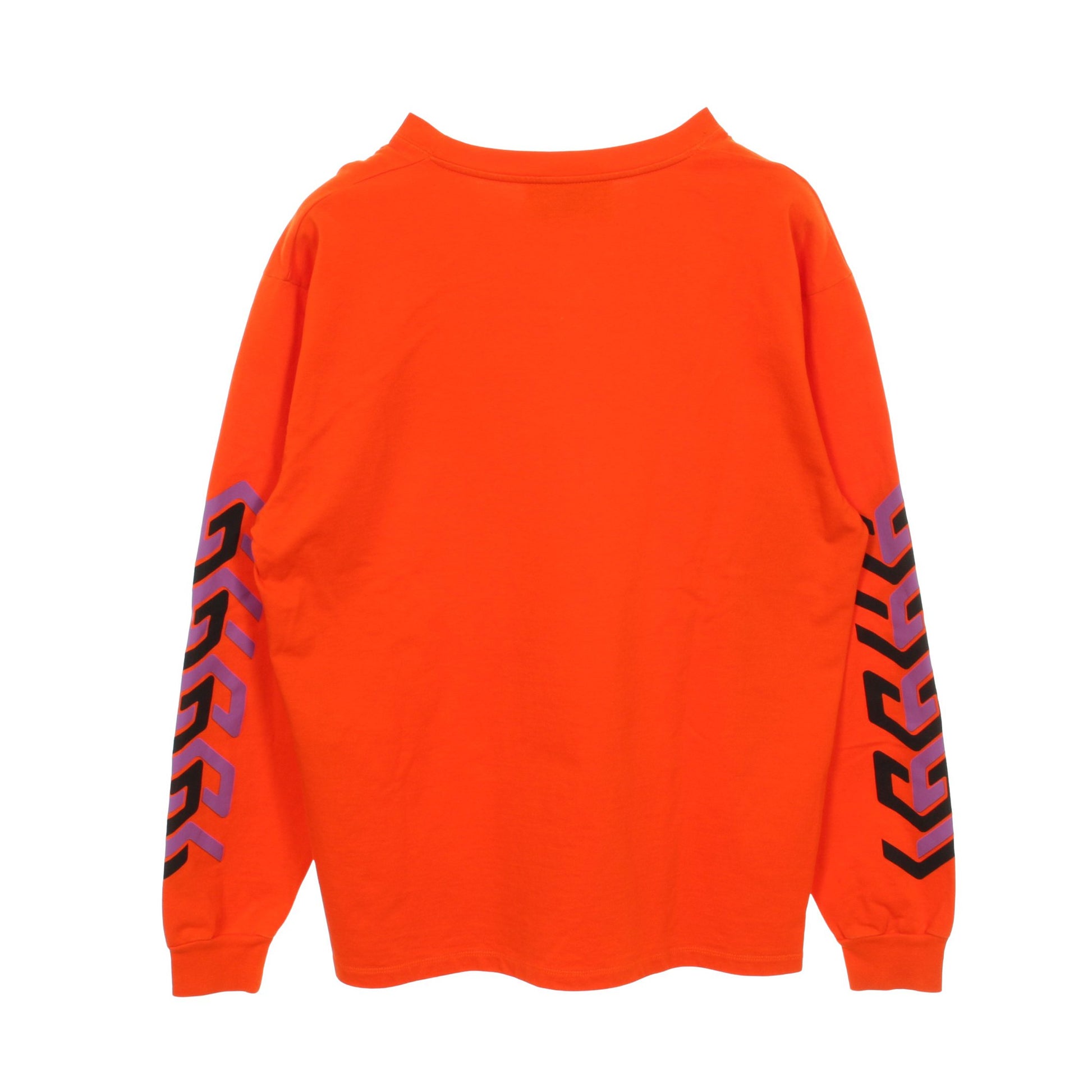 アームミラープリント 長袖Tシャツ クルーネック コットン オレンジ グッチ トップス GUCCI