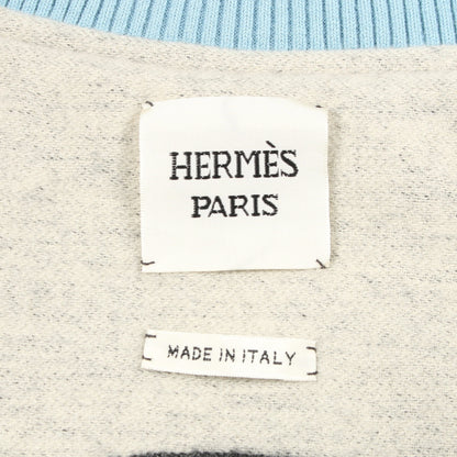 Eperon d'Or Finesse ブルゾン ボンバージャケット コットン ライトブルー エルメス アウター HERMES