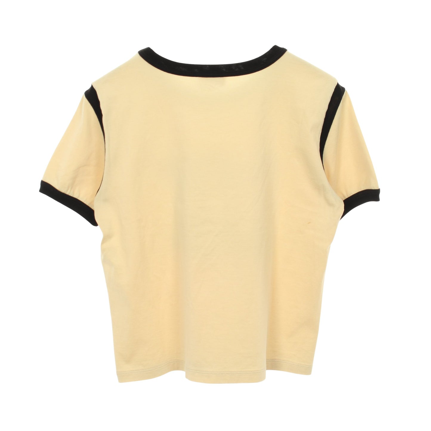 トリオンフ ロゴ クロップド丈 半袖Tシャツ コットン カーキベージュ ブラック セリーヌ トップス CELINE