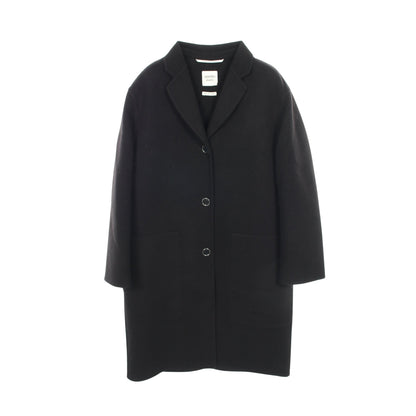 セリエボタン ダブルフェイス チェスターコート カシミヤ ブラック エルメス アウター HERMES