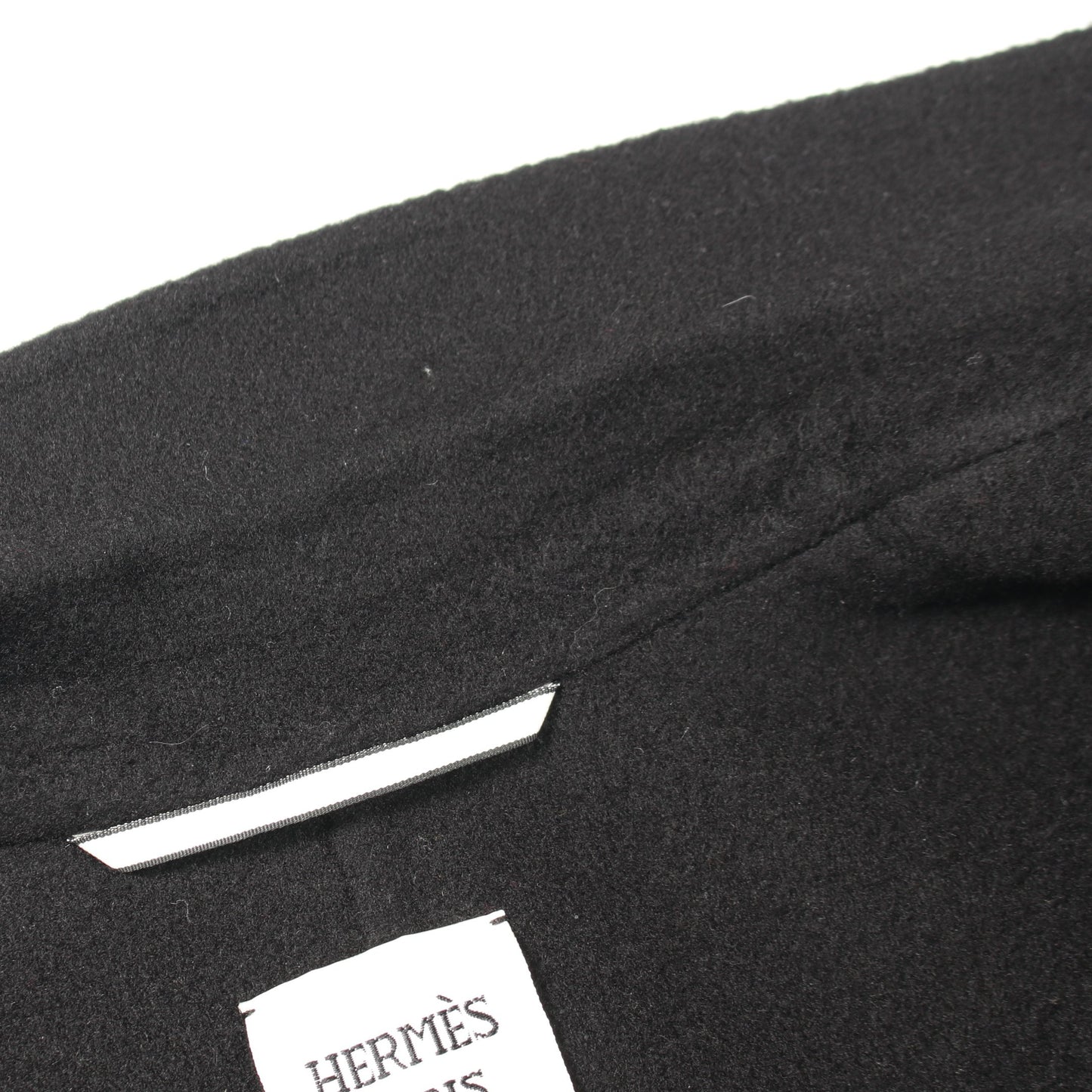 セリエボタン ダブルフェイス チェスターコート カシミヤ ブラック エルメス アウター HERMES