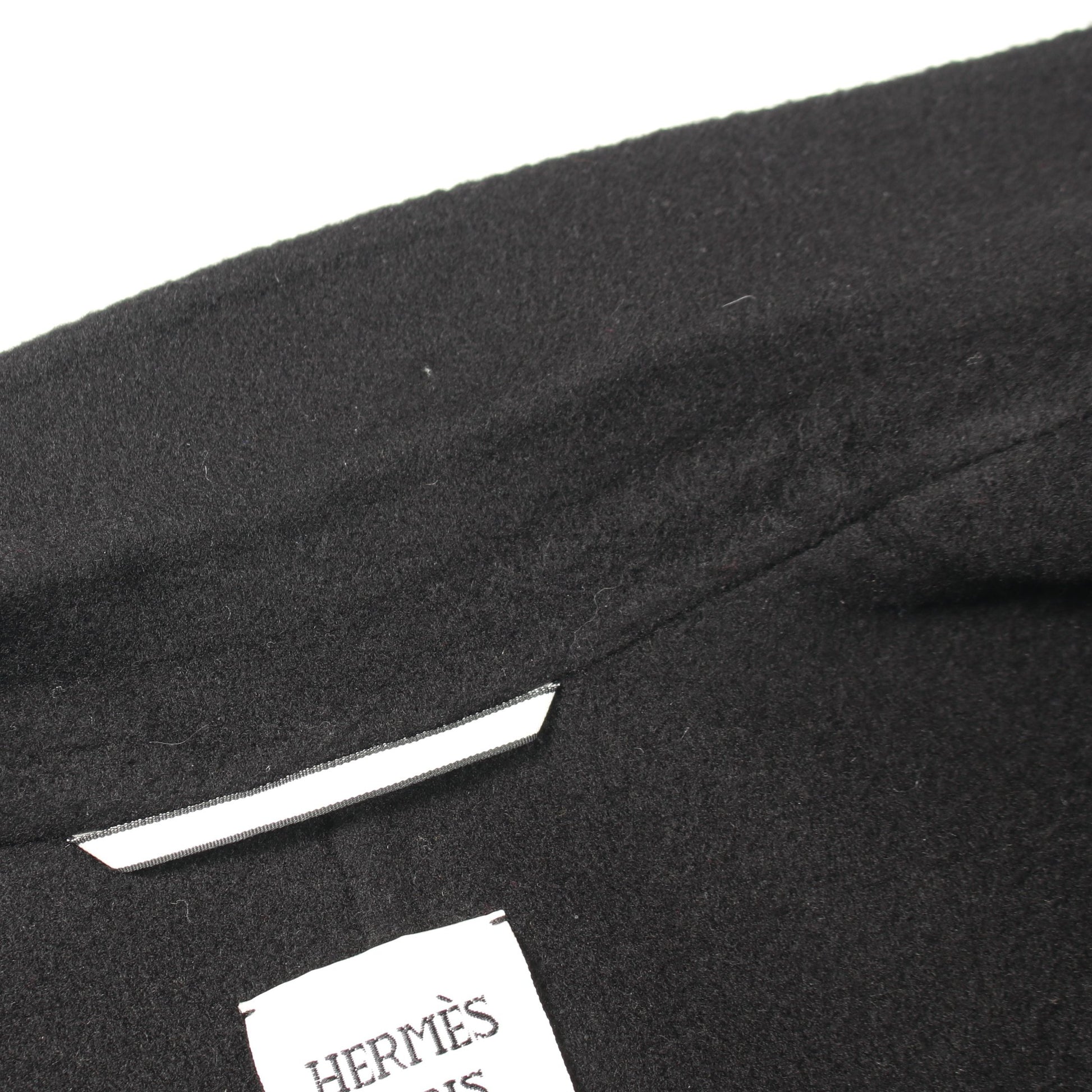 セリエボタン ダブルフェイス チェスターコート カシミヤ ブラック エルメス アウター HERMES