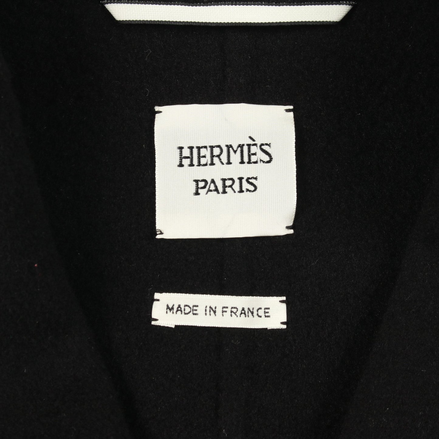 セリエボタン ダブルフェイス チェスターコート カシミヤ ブラック エルメス アウター HERMES