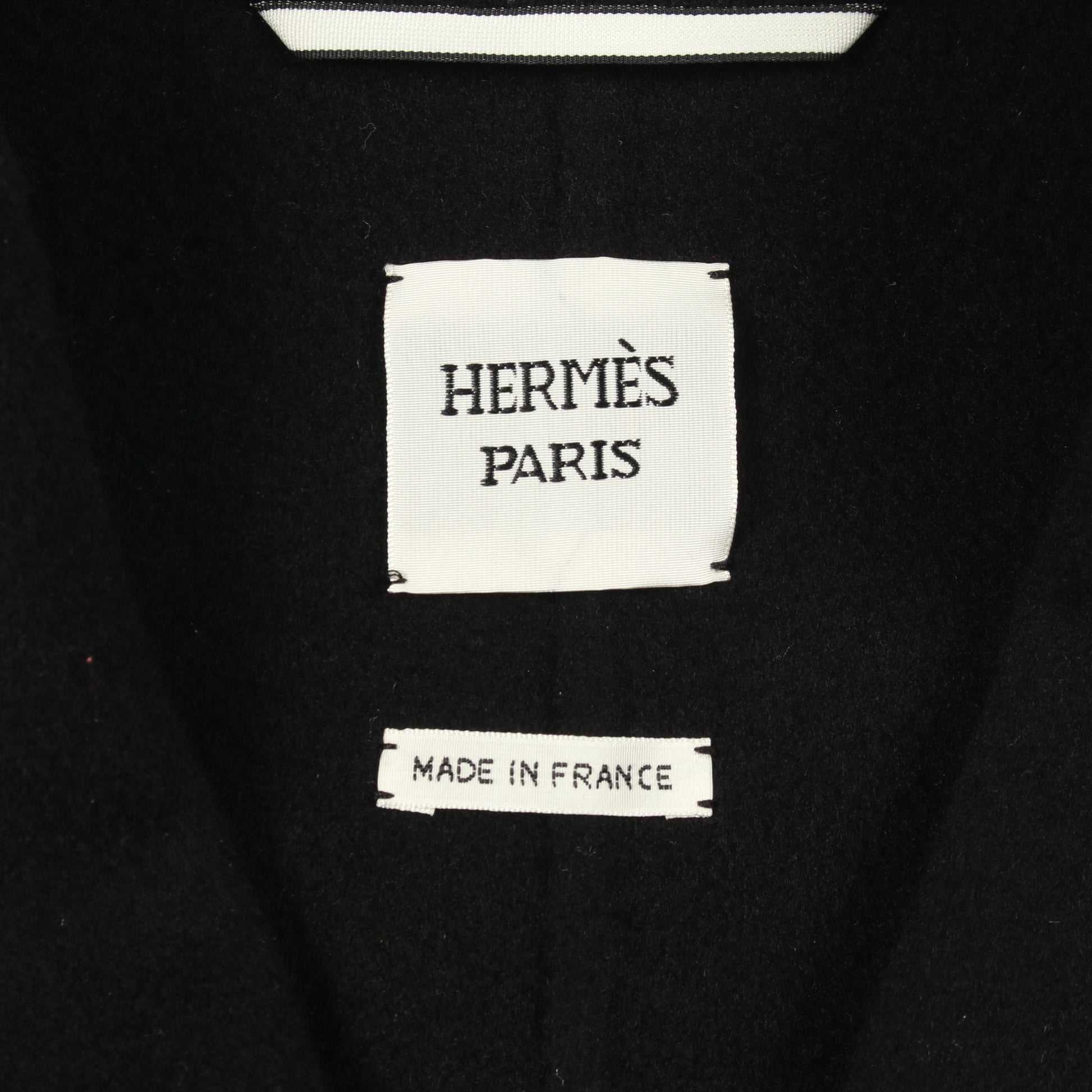 セリエボタン ダブルフェイス チェスターコート カシミヤ ブラック エルメス アウター HERMES