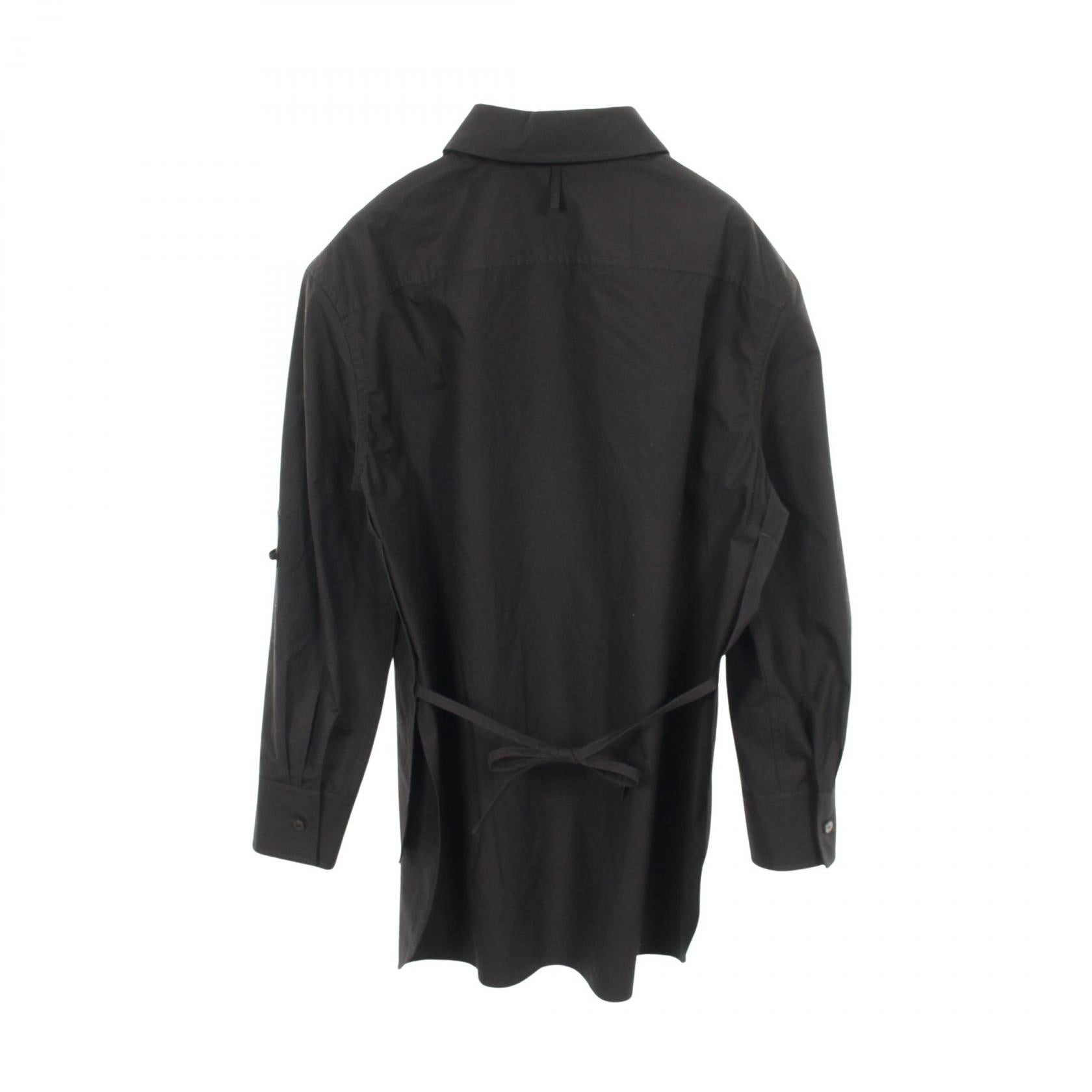 カレーシュ刺繍 シャツ 長袖 コットン ブラック エルメス – RECLO