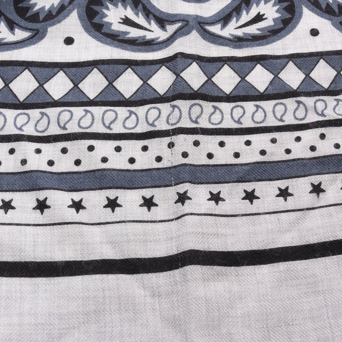 カレジェアン カレ140 四輪馬車の車輪 スカーフ ショール カシミヤ シルク ライトグレー ブラック ブルー エルメス