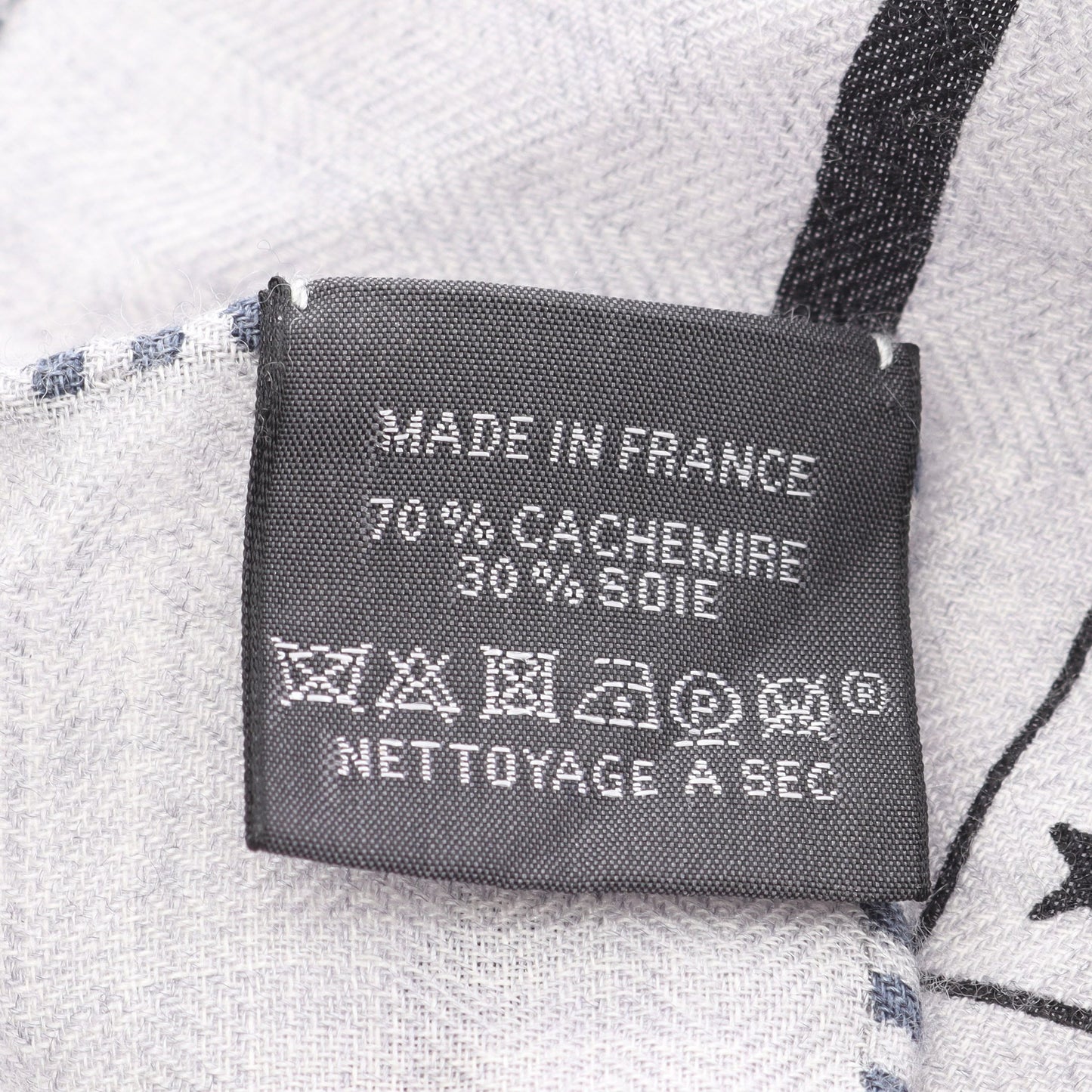 カレジェアン カレ140 四輪馬車の車輪 スカーフ ショール カシミヤ シルク ライトグレー ブラック ブルー エルメス