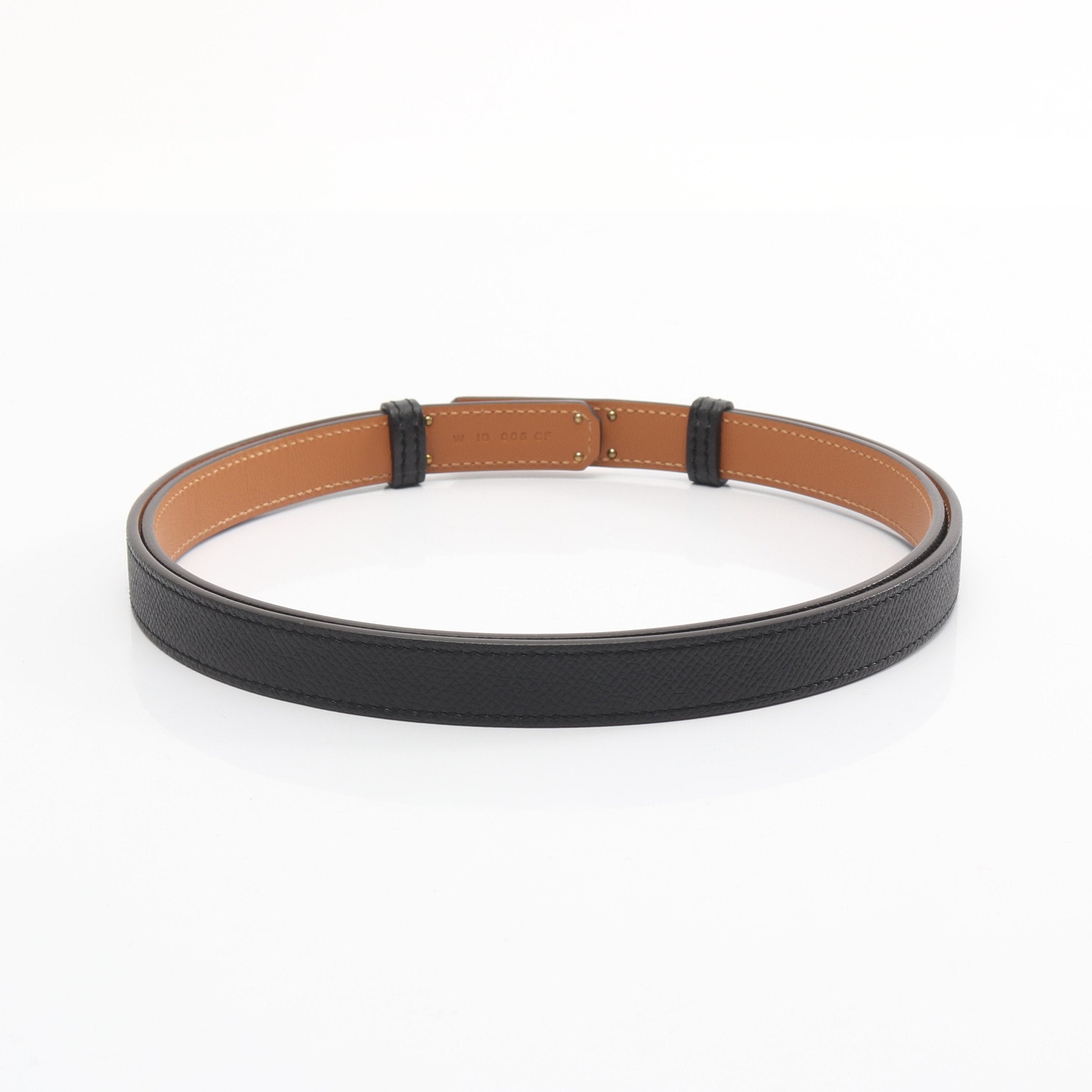 ケリー ベルト ヴォーエプソン ブラック ゴールド金具 W刻印 エルメス