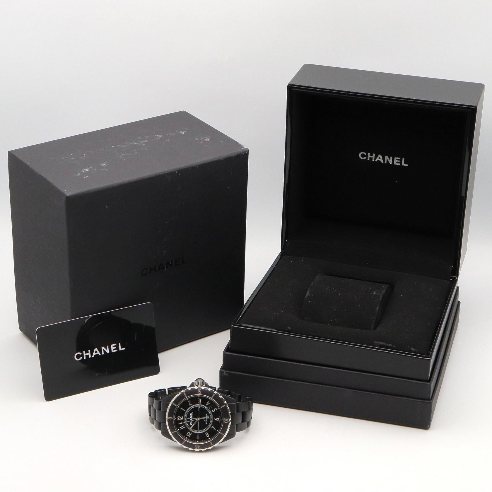 J12 メンズ 腕時計 自動巻き セラミック ブラック シャネル 時計 CHANEL
