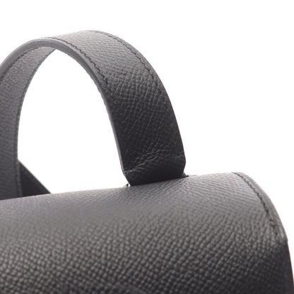 デッラ カヴァッレリア ミニ ショルダーバッグ ヴォーエプソン ブラック シルバー金具 U刻印 エルメス バッグ HERMES