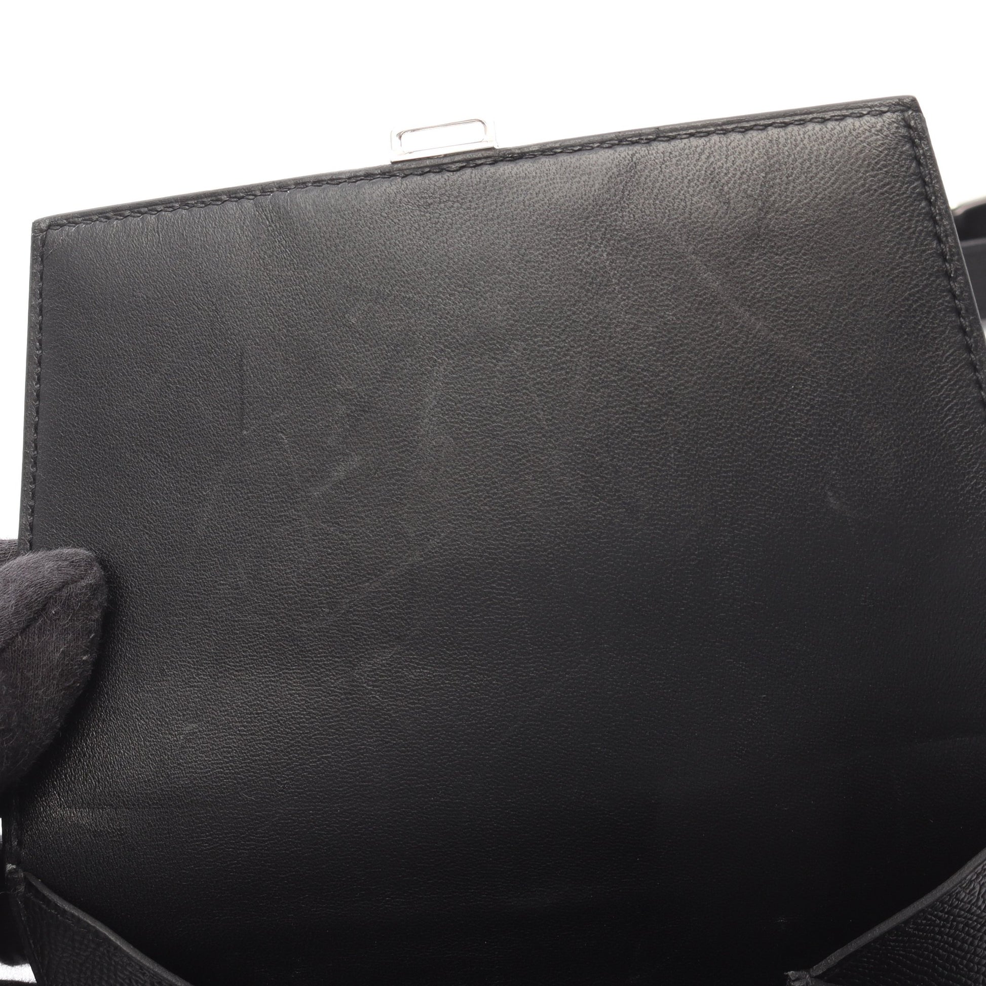 デッラ カヴァッレリア ミニ ショルダーバッグ ヴォーエプソン ブラック シルバー金具 U刻印 エルメス バッグ HERMES