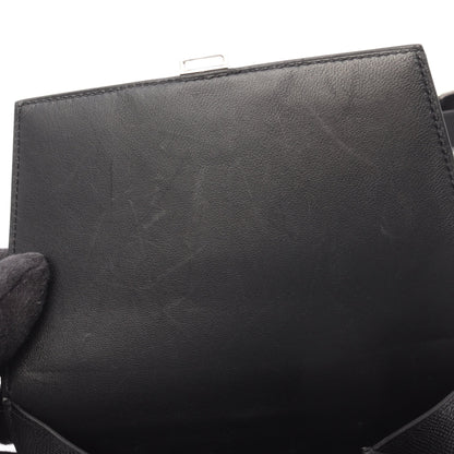 デッラ カヴァッレリア ミニ ショルダーバッグ ヴォーエプソン ブラック シルバー金具 U刻印 エルメス バッグ HERMES