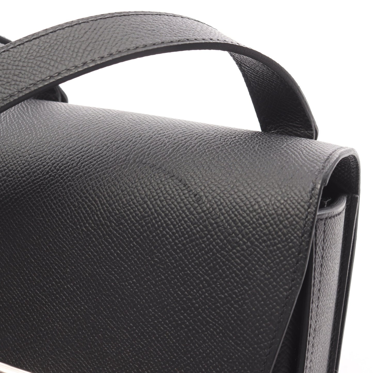 デッラ カヴァッレリア ミニ ショルダーバッグ ヴォーエプソン ブラック シルバー金具 U刻印 エルメス バッグ HERMES