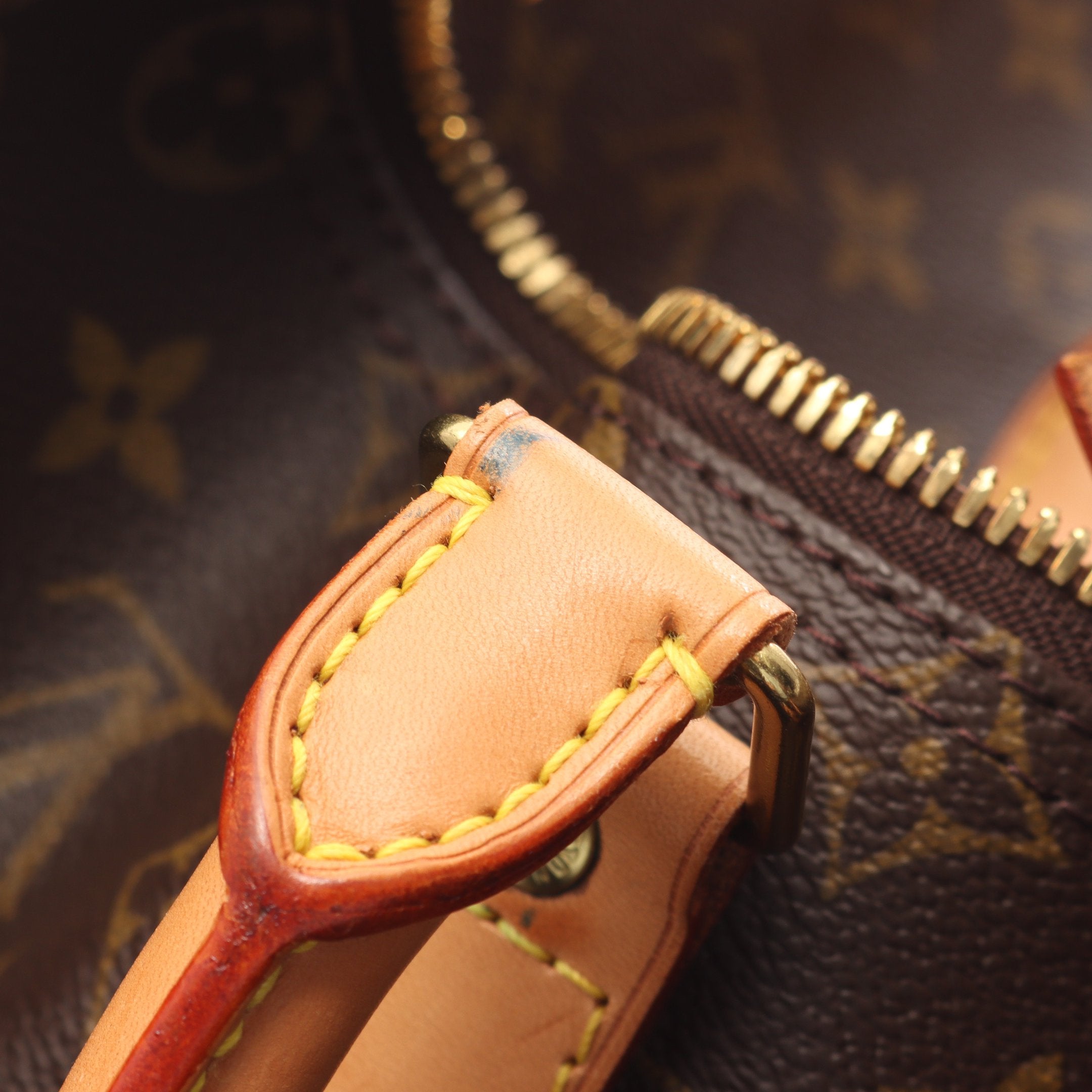 キーポル45 モノグラム ボストンバッグ PVC レザー ブラウン ルイ