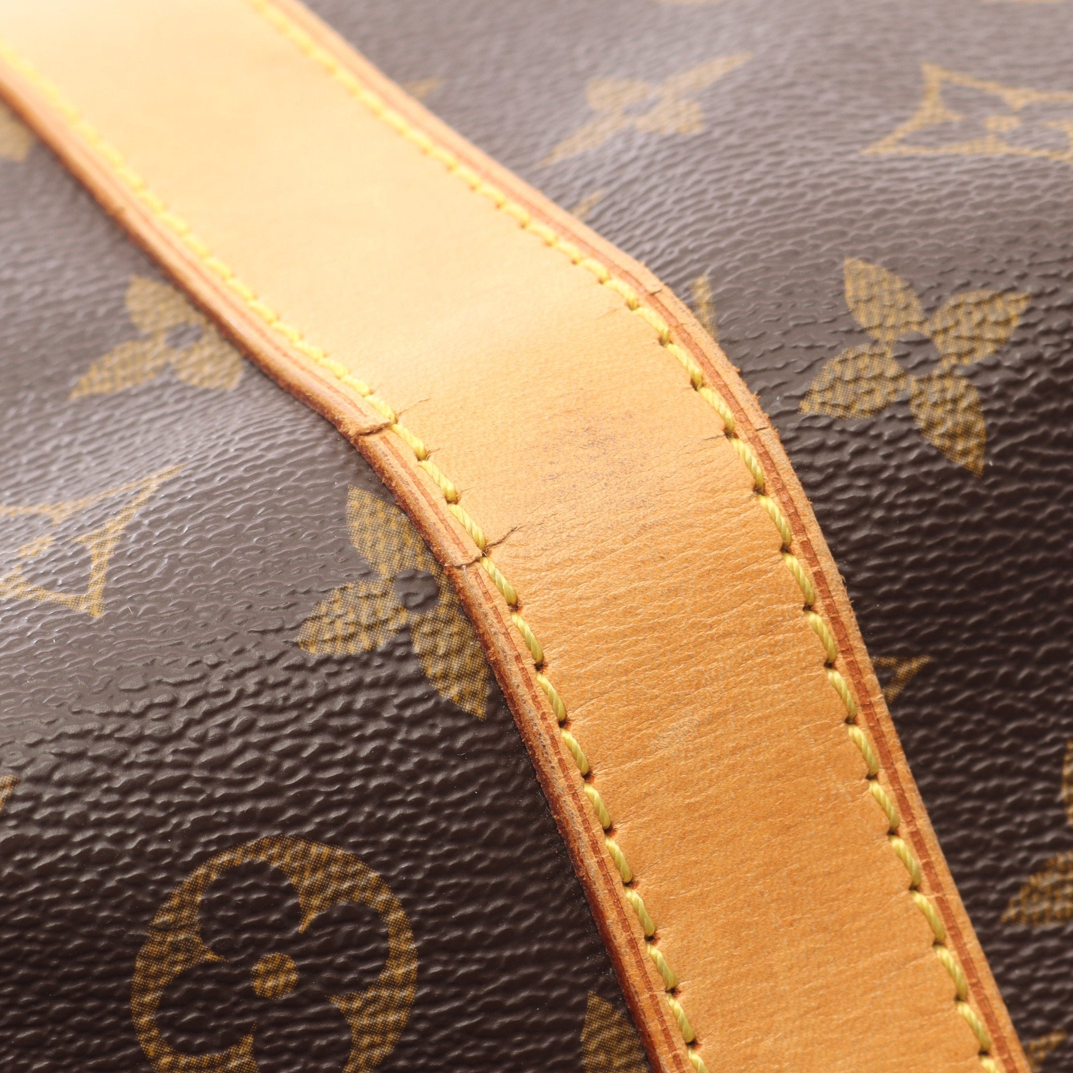 キーポル60 モノグラム ボストンバッグ PVC レザー ブラウン ルイ