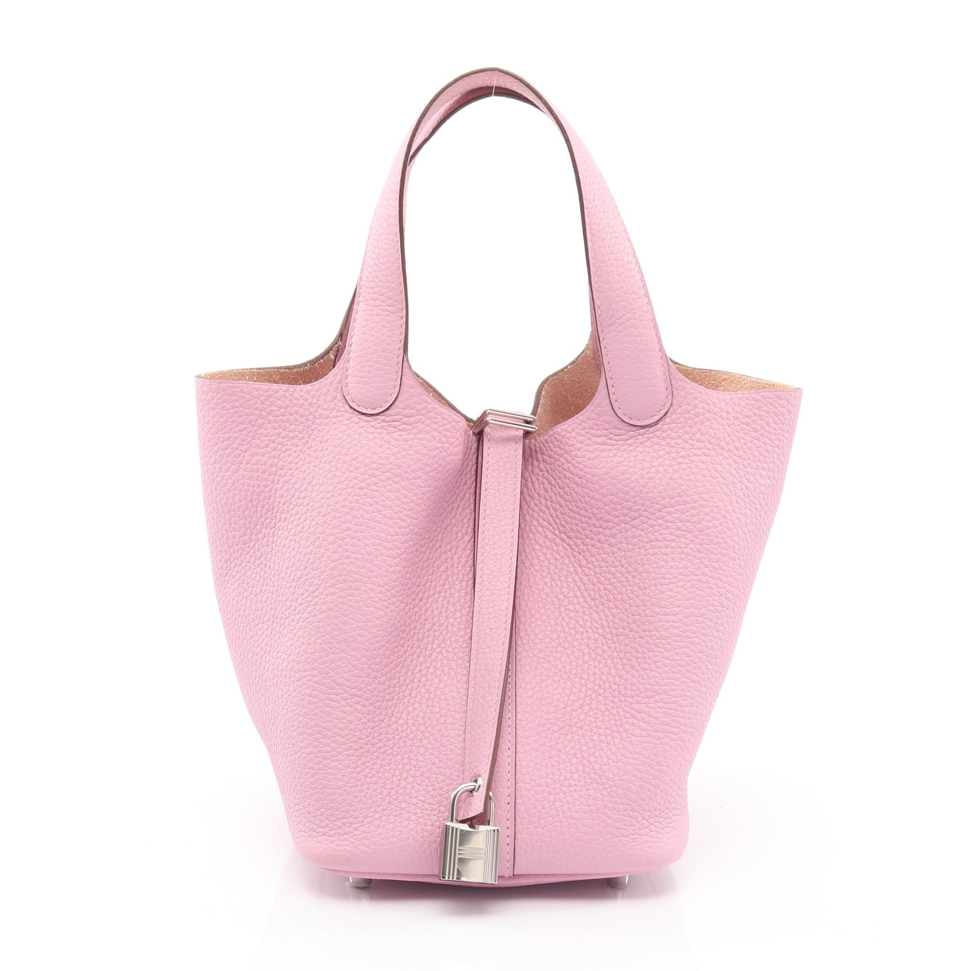 ピコタンロックPM モーヴシルベストル ハンドバッグ トリヨンクレマンス ピンク シルバー金具 U刻印 エルメス バッグ HERMES