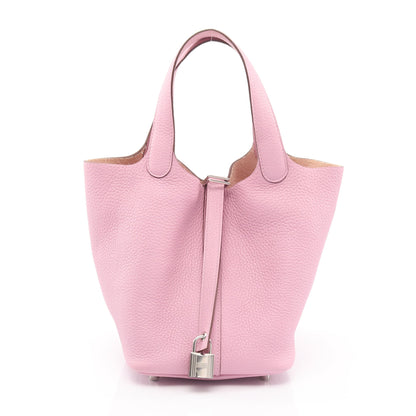 ピコタンロックPM モーヴシルベストル ハンドバッグ トリヨンクレマンス ピンク シルバー金具 U刻印 エルメス バッグ HERMES